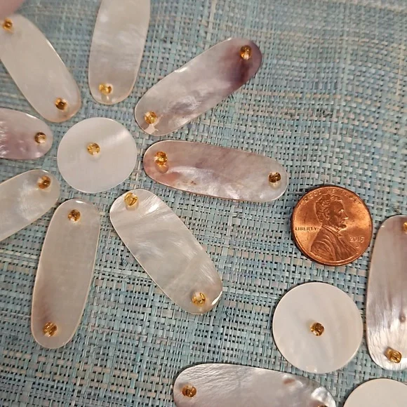 Vintage MOP accents wood handle bag purse 60s style material retro EUC - Picture 8 of 10